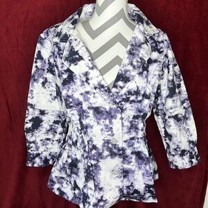 Purple Tye Dye Shirt Jacket Size XL New In Baga